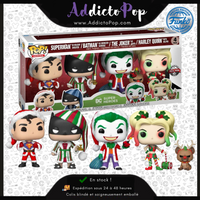 Funko Pop! DC Holiday [4-Pack] - Superman/Batman/The Joker/Harley Quinn (Special Edition)