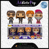 Funko Pop! Warney Bros 100th & Harry Potter [4-Pack] - Harry Potter, Hermione Granger, Ron Weasley & Albus Dumbledore (Special Edition)