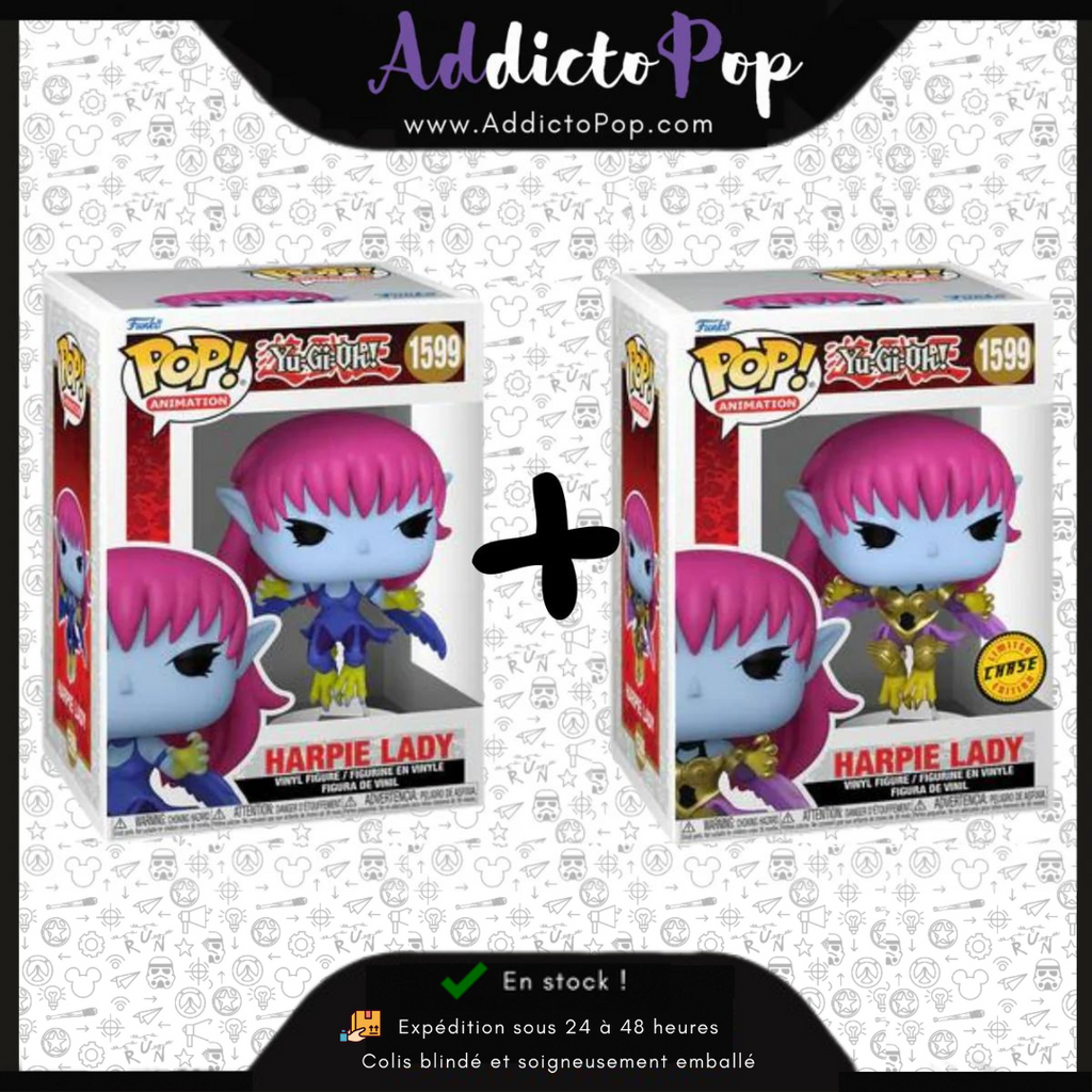 Funko POP! & T-Shirt Set: Yu-Gi-Oh! – Harpie Lady – Schwarz, Größe M – Exklusives Fan-Set Mit Vinylfigur