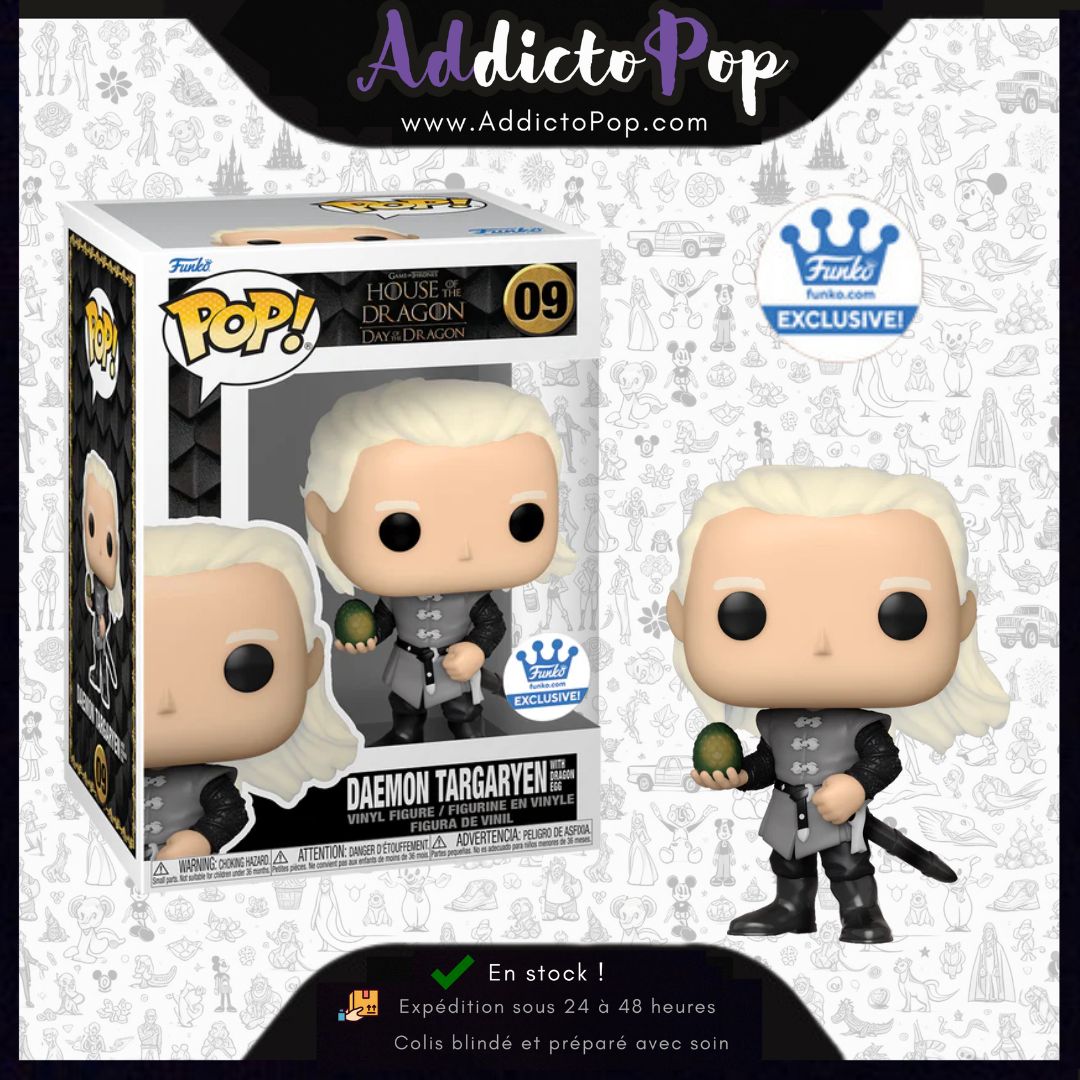 Funko pop Exclusive Daemon Targaryen with Dragon Egg (09) - Game of Thrones (House of the Dragon) - Collection Funko pop Exclusive Daemon Targaryen with Dragon Egg (09) - Game of Thrones (House of the Dragon) - Collection