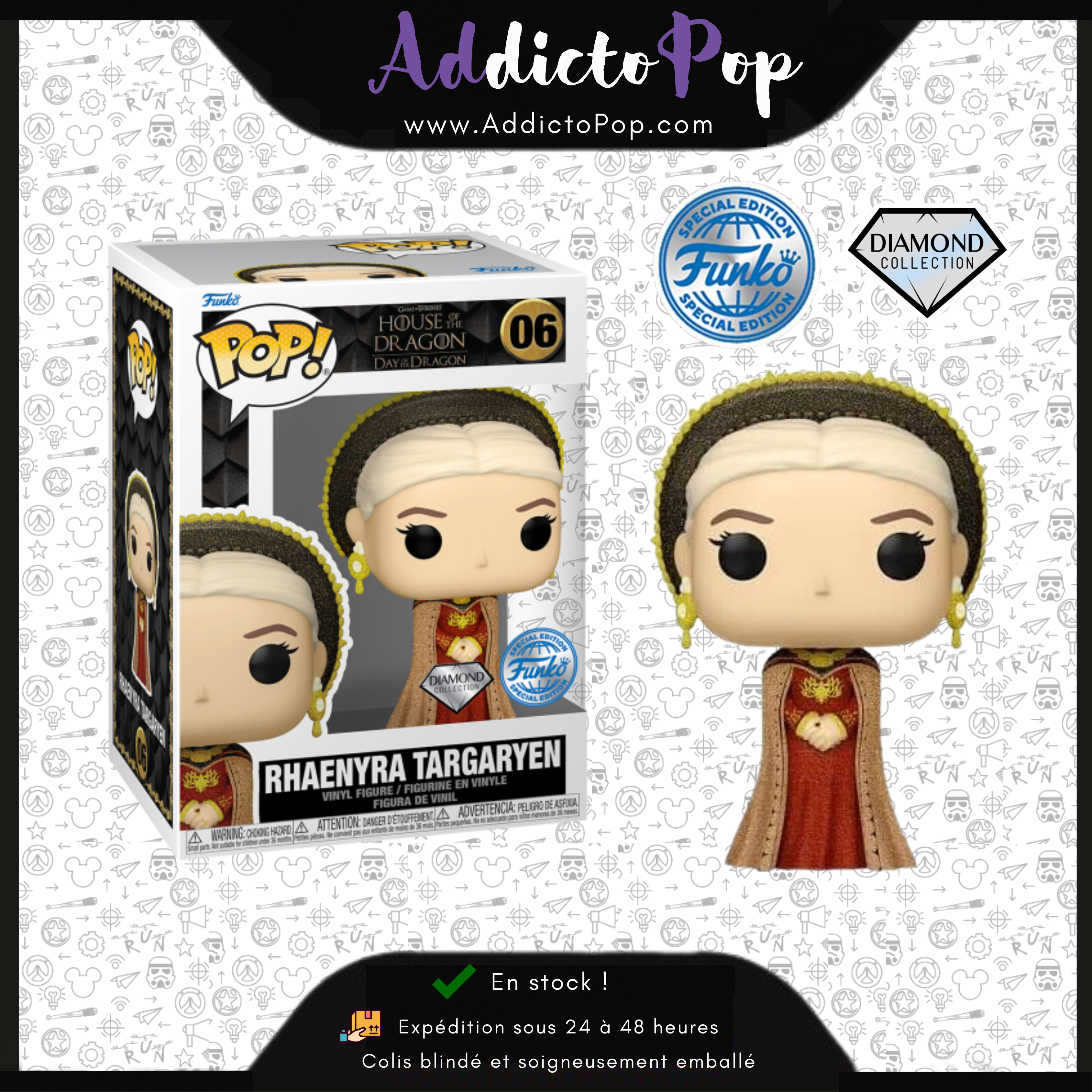 Figurine Pop House of the Dragon #6 pas cher : Rhaenyra Targaryen Figurine Pop House of the Dragon #6 pas cher : Rhaenyra Targaryen