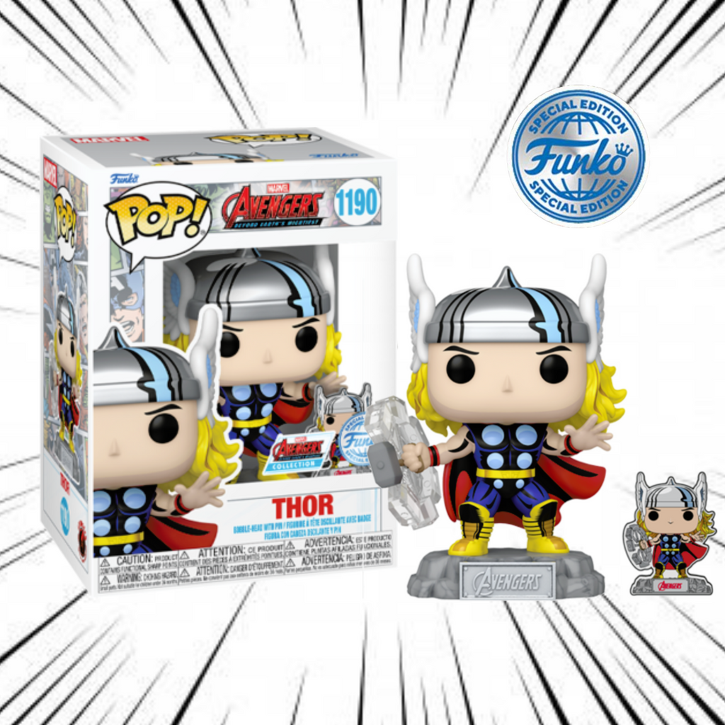 Funko Pop Marvel Avengers 1190 Thor with Pin s Special Edition