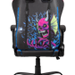 [Konix] Chaise de Bureau Stranger Things Gaming Premium - Inclinaison siège 150° - Cuir PVC - Coussin lombaires et cervicaux - Motif Hellfire Club