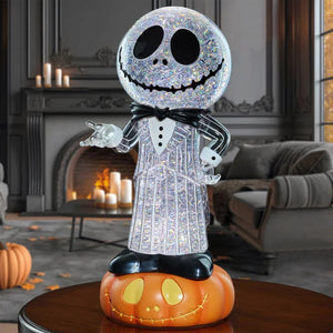 Disney The Nightmare Before Christmas – Lanterne Halloween Jack Skellington Lumineuse à Paillettes 40 cm