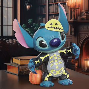Disney Traditions – Stitch Squelette Halloween Phosphorescent 43 cm | Jim Shore (Exclusive Costco)