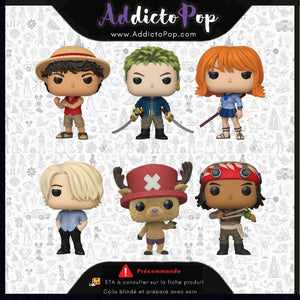 Funko Pop! Netflix One Piece (Live Action) [Bundle 6] - Monkey D. Luffy/Zoro/Nami/Sanji/Usopp/Tony Tony Chopper (Flocked) 🕓[ETA:04/2026]