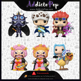 Funko Pop! One Piece 2025 - Eustass Kid (Eveil) 1932 + Trafalgar Law 1894 + King 1893 + Big Mom (Kimono) 1915 + Big Mom (Kimono) (Chase) 1915 + Vivi & Karoo 129