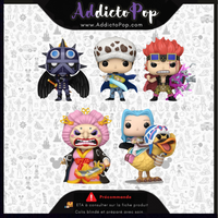 Funko Pop! One Piece 2025 - Eustass Kid (Eveil) 1932 + Trafalgar Law 1894 + King 1893 + Big Mom (Kimono) 1915 + Vivi & Karoo 129