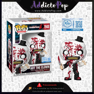 Funko Pop! TERRIFIER 3 [1948] - Art The Clown with Knife (Bloody) (Special Edition) 🕓[ETA:12/2025]
