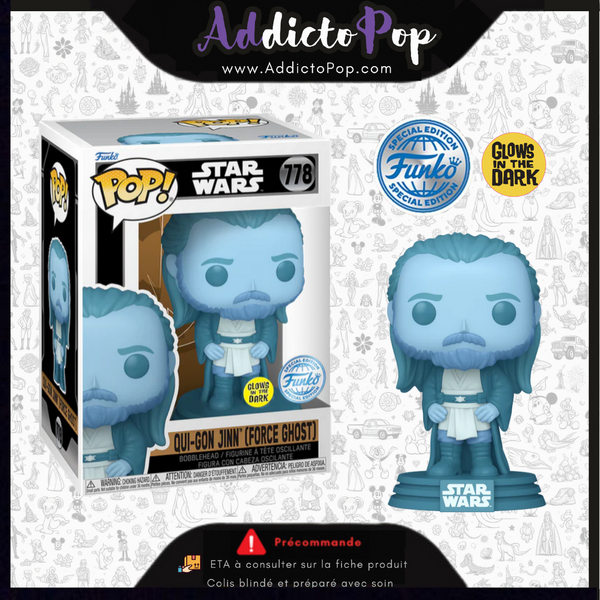 Funko Pop! Star Wars [778] - Qui-Gon Jinn (Force Ghost) (GITD) (Special Edition)