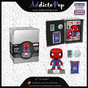 [Boîte endommagée] Funko Pop! Coffret Marvel Classics [03C] - Spider-Man Funko 25th Anniversary (2023 Summer Convention Exclusive)