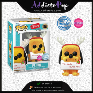 [Boîte endommagée] Funko Pop! Disney Holiday [1227] - Pluto (Flocked) (Special Edition)