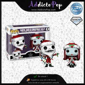 Funko Pop! L´étrange Noël de Mr. Jack 30th [2-Pack] - Santa Jack & Christmas Sally (Diamond) (Special Edition)