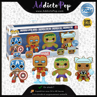 Funko Pop! Marvel Holiday [4-Pack] - Captain America/Iron Man/Thor/Captain Marvel (Gingerbread) (GITD) (Special Edition)