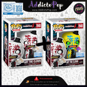 Funko Pop! TERRIFIER 3 [1948] - Art The Clown with Knife (Bloody) (Commune + Black Light Chase) (Special Edition) 🕓[ETA:03/2026]
