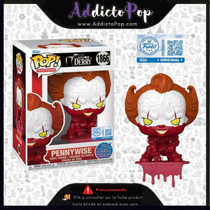 Funko Pop! It Welcome To Derry [1866] - Pennywise (Bloody) (Shelf Sitter) (Special Edition) 🕓[ETA:03/2026]