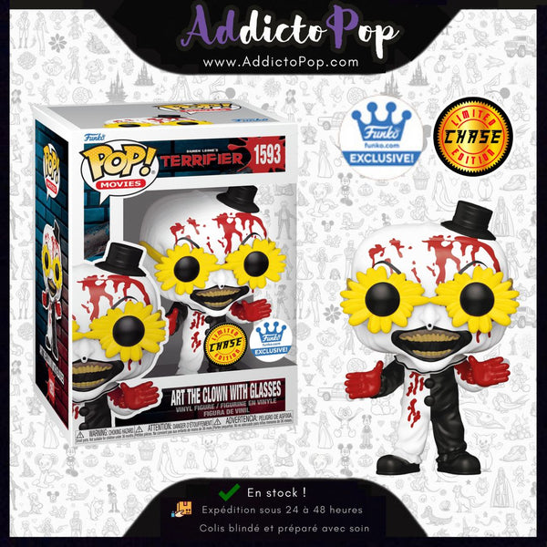 Funko Pop! TERRIFIER [1593] - Art The Clown with Glasses (Bloody Chase) (Funko Shop Exclusive)