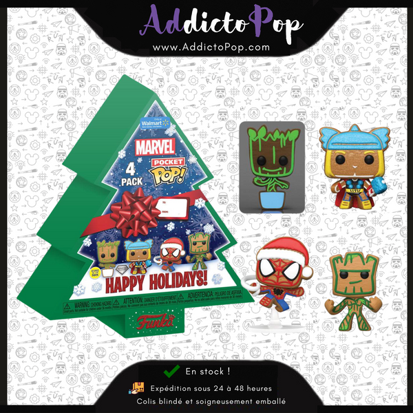 Funko Keychain Marvel 4-Pack Holiday - Tree Holiday Box 4 cm (Special Edition)