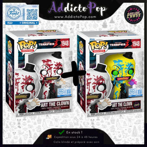 Funko Pop! TERRIFIER 3 [1948] - Art The Clown with Knife (Bloody) (Commune + Black Light Chase) (Special Edition)