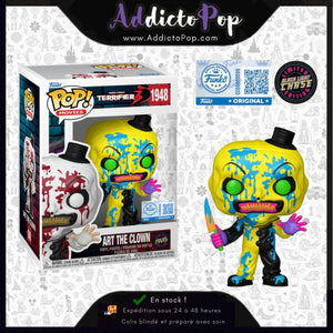 Funko Pop! TERRIFIER 3 [1948] - Art The Clown with Knife (Bloody) (Black Light Chase) (Special Edition)