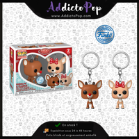 Funko Pocket Pop! Keychain Rudolph [2-Pack] - Rudolph & Clarice (Special Edition)