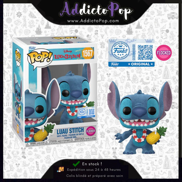 Funko Pop! Disney Lilo & Stitch [1567] - Luau Stitch (Flocked) (Special Edition)