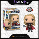 Funko Pop! Marvel Thor 4 : Love & Thunder [1076] - Mighty Thor without helmet Metallic (Special Edition)