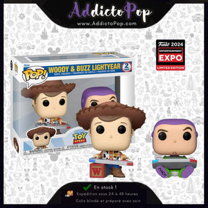 Funko Pop! Disney Toy Story [2-Pack] - Woody & Buzz Lightyear (2024 C2E2 Convention Exclusive)