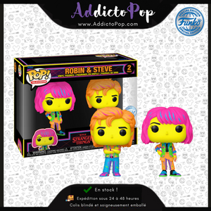Funko Pop! Stranger Things [2-Pack] - Robin & Steve (Black Light) (Special Edition)
