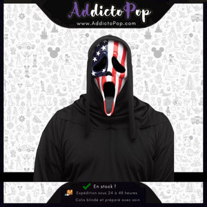 USA Flag Ghost Face® Mask – Masque Motif Drapeau USA Scream (Halloween) - Officiel Fun World®