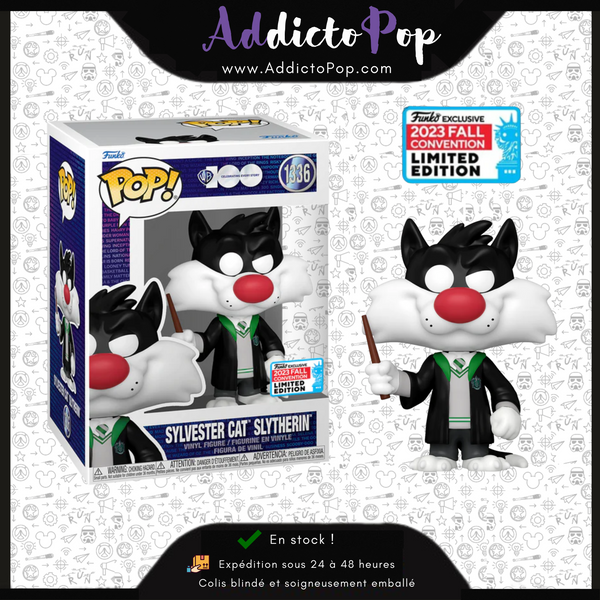 Funko Pop! Warner Bros 100th (Looney Tunes) [1336] - Sylvester Cat Slytherin (2023 Fall Convention Exclusive)