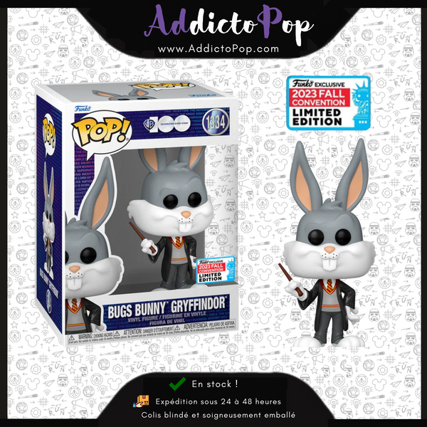 Funko Pop! Warner Bros 100th (Looney Tunes) [1334] - Bugs Bunny Gryffindor (2023 Fall Convention Exclusive)