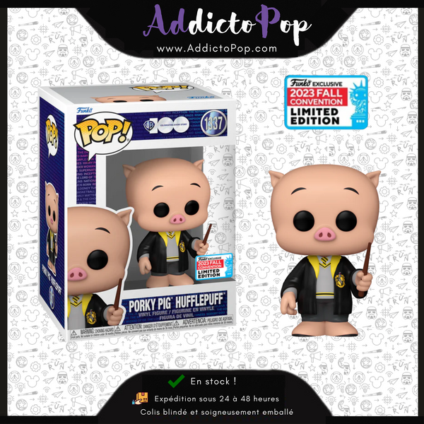 Funko Pop! Warner Bros 100th (Looney Tunes) [1337] - Porky Pig Hufflepuff (2023 Fall Convention Exclusive)
