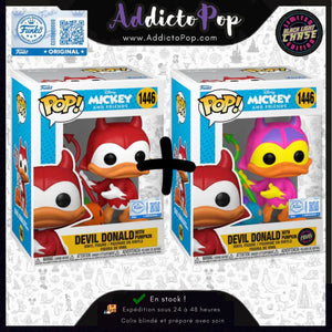 Funko Pop! Mickey & Friends [1446] - Devil Donald with Pumpkin (Commune + Chase) (Special Edition)