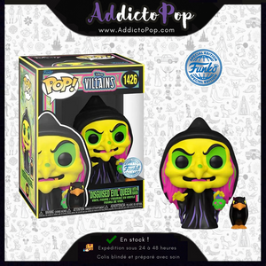 Funko Pop! Disney Villains [1426] - Disguised Evil Queen w/ Raven (Black Light) (Special Edition)