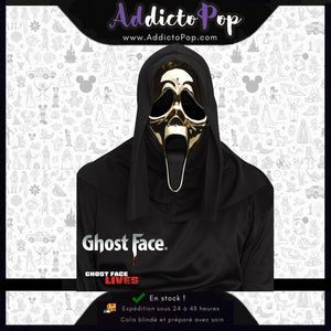Ghost Face® Gold Chrome Mask – Masque Effet Chrome Doré Scream (Halloween) - Officiel Fun World®
