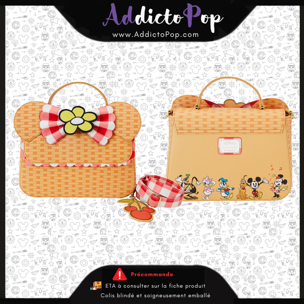Loungefly Disney-  Minnie Mouse Picnic Basket Crossbody Bag