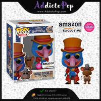 Funko Pop! Disney The Muppet Christmas Carol [1456] - Charles Dickens with Rizzo (Flocked) (Amazon Exclusive)