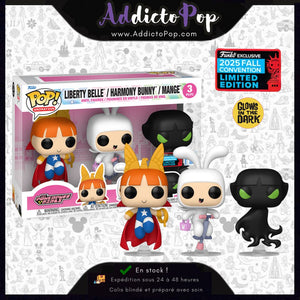 Funko Pop! Powerpuff Girls [3-Pack] - Liberty Belle/Harmony Bunny/Mange (GITD) (2025 Fall Convention Exclusive)