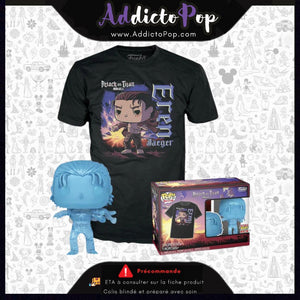 Funko Pop&amp;Tee Attack On Titan [1321] - Eren Jaeger (Translucent) (Only In Pop&amp;Tee) 
