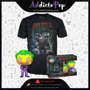 Funko Pop! &amp; Tee DCeased [480] - Joker Black Light (Special Edition) 