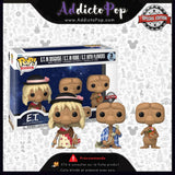 Funko Pop! ET The Extra-Terrestrial [3-Pack] - ET in Disguise,ET in Robe & ET with Flowers (Special Edition) 