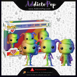 Funko Pop! DC Pride [3-Pack] - Poison Ivy, Harley Quinn, Robin (Special Edition) 🕓[ETA:06/2026]
