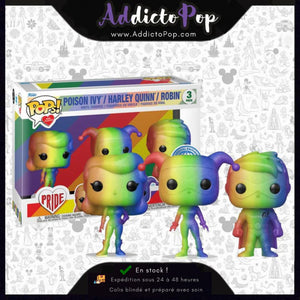 Funko Pop! DC Pride [3-Pack] - Poison Ivy, Harley Quinn, Robin (Special Edition)