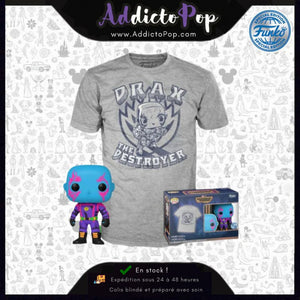 Funko Pop! &amp; Tee Guardians of the Galaxy Vol. 3 [1243] - Drax Black Light (Special Edition) 