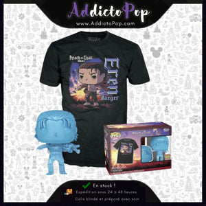 Funko Pop&amp;Tee Attack On Titan [1321] - Eren Jaeger (Translucent) (Only In Pop&amp;Tee) 