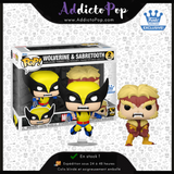 Funko Pop! Marvel Wolverine 50th [2-Pack] - Wolverine & Sabretooth (Funko Shop Exclusive)