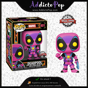Funko Pop! Marvel [801] - Deadpool (Black Light) (Special Edition)