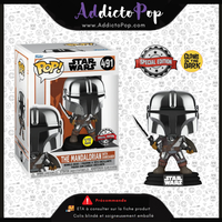 Funko Pop! Star Wars [491] -The Mandalorian with Darksaber (GITD) (Special Edition)