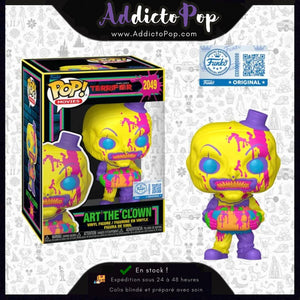 Funko Pop! TERRIFIER [2049] - Art The Clown with Head (Black Light) (Special Edition)